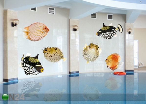 Klaasikleebis Fish Set 130x64 cm