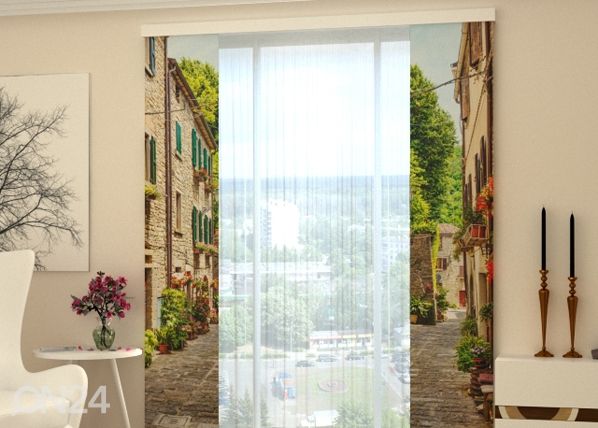 Läbipaistev paneelkardin Narrow street in Italy 80x240 cm