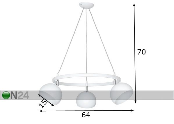 Laelamp Forus 3 mõõdud