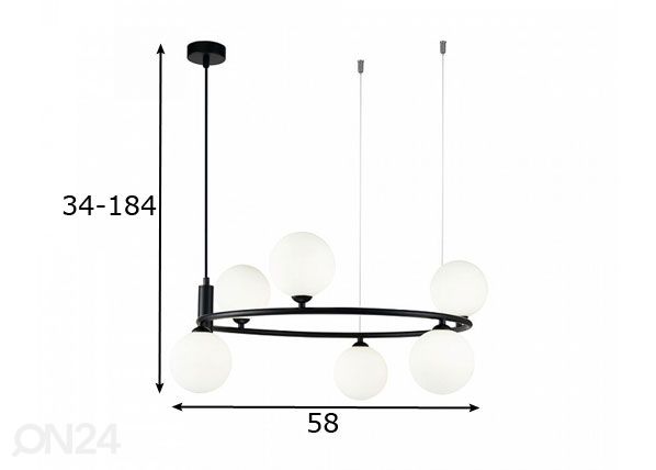 Laevalgusti Modern Ring mõõdud