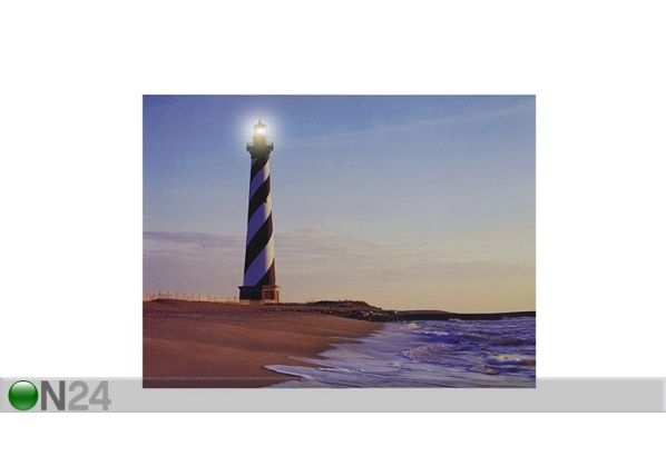 LED pilt Lighthouse 40x30 cm