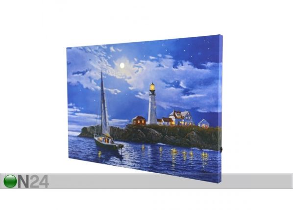 LED pilt Sailing Boat 60x40 cm