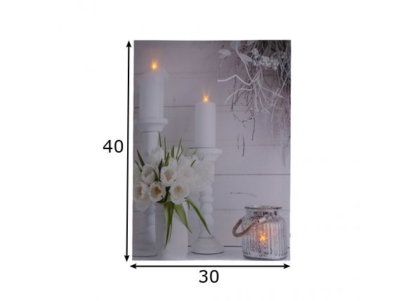 LED pilt Tulip Bouquet 30x40 cm mõõdud