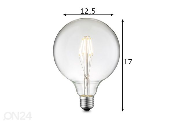 LED-pirn Carbon, E27, 4W mõõdud