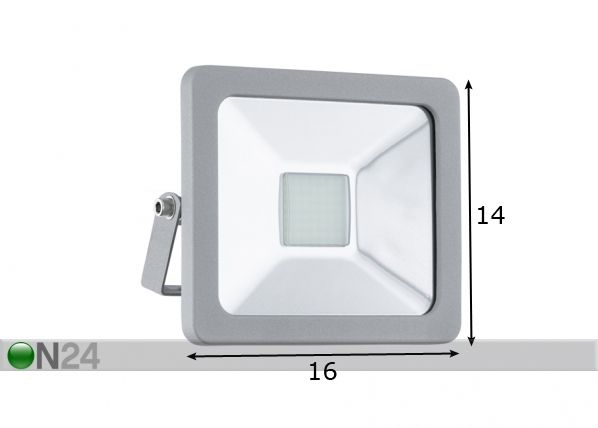 LED prožektor Faedo 1, 20 W mõõdud
