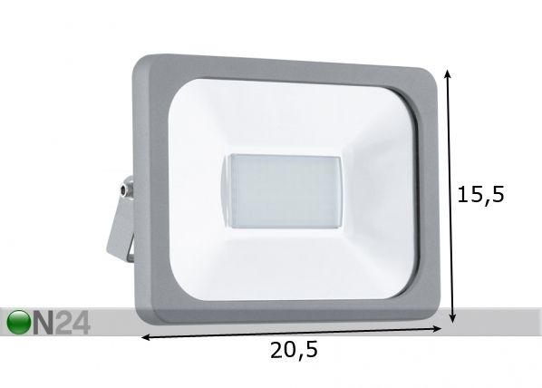 LED prožektor Faedo 1, 30 W mõõdud