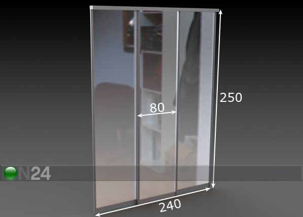 Liuguksed Prestige, 3 peegeluksega 240x250 cm mõõdud