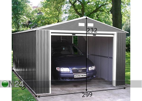 Metallist garaaž/aiakuur 17 m² mõõdud