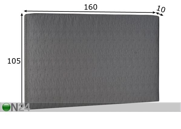 Mööblikangaga Hypnos voodipeats Standard 160x105x10 cm mõõdud