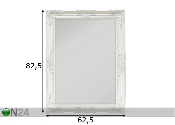 Peegel Antique White 62,5 x 82,5 cm mõõdud