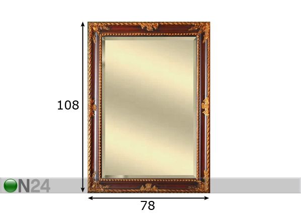 Peegel Avola Brown 78x108 cm mõõdud