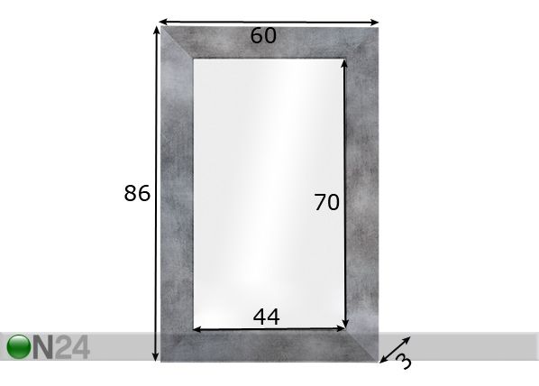 Peegel Vintage 60x86 cm mõõdud