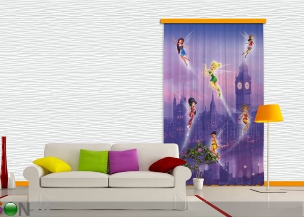 Pimendav fotokardin Disney fairies in London I 140x245 cm