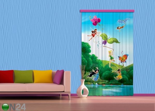 Pimendav fotokardin Disney Fairies with rainbow I 140x245 cm