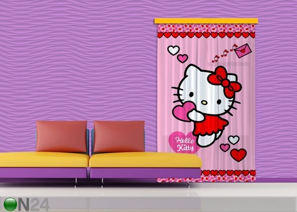 Pimendav fotokardin Hello Kitty Heart I 140x245 cm
