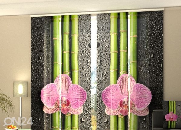 Pimendav paneelkardin Orchids and Bamboo 2, 240x240 cm