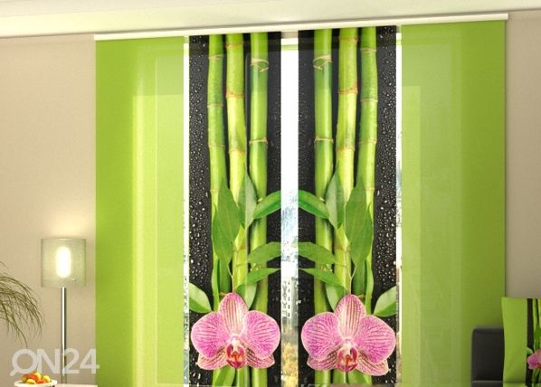 Pimendav paneelkardin Orchids and Bamboo 3, 240x240 cm