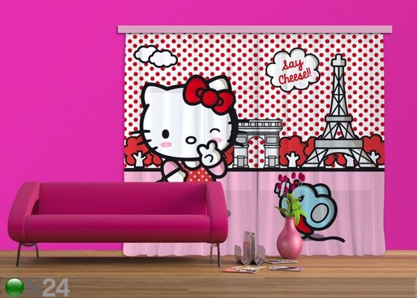 Poolpimendav fotokardin Hello Kitty with mouse 280x245 cm