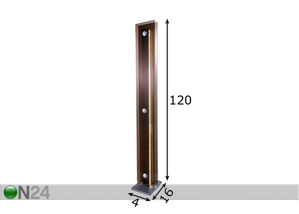 Põrandavalgusti Acrilo II LED mõõdud