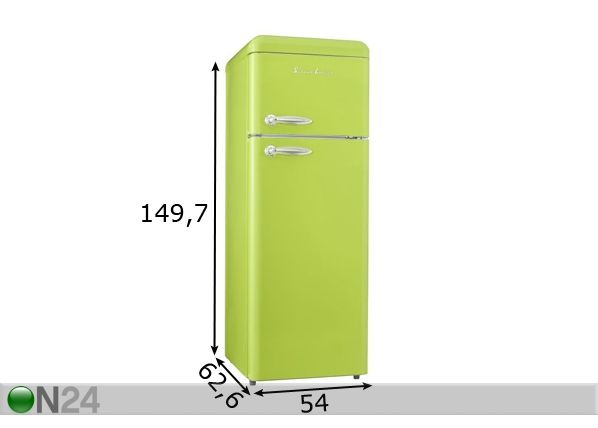 Retro külmkapp Schaub Lorenz SL210LG mõõdud