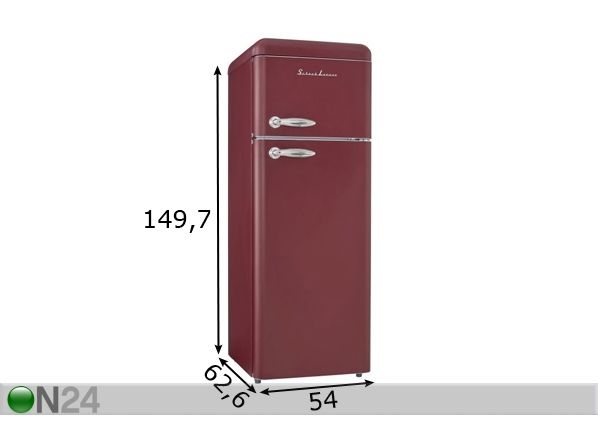 Retro külmkapp Schaub Lorenz SL210R mõõdud