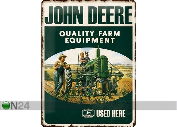 Retro metallposter John Deere Quality Farm Equipment 30x40cm