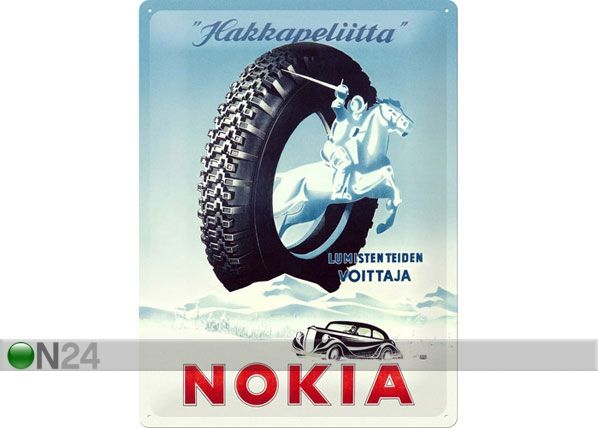 Retro metallposter Nokia Hakkapeliitta 30x40cm