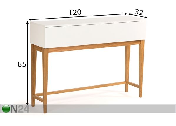 Seinalaud Blanco Console Table mõõdud