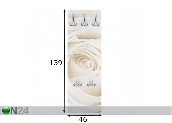 Seinanagi Pretty White Rose 139x46 cm mõõdud