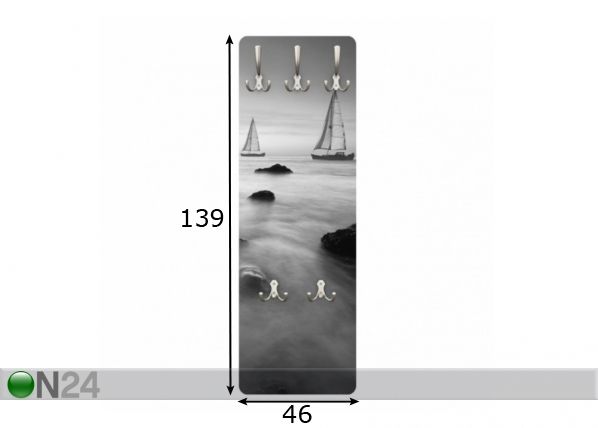 Seinanagi Sailboats in the ocean II, 139x46 cm mõõdud