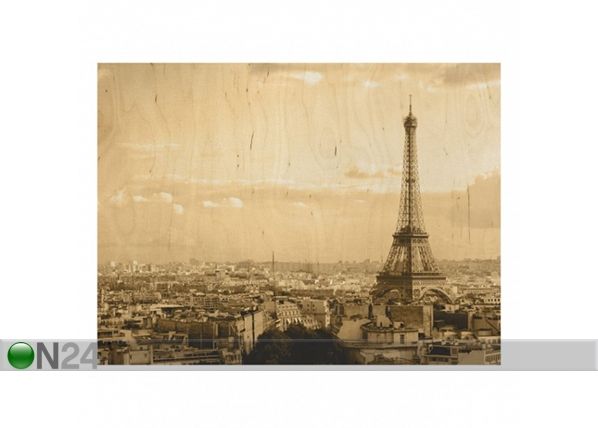 Seinapilt puidul I Love Paris