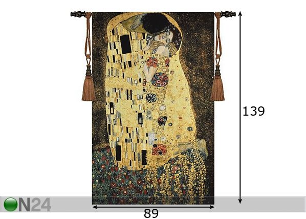 Seinavaip Gobelään Klimt Kiss 139x89 cm mõõdud