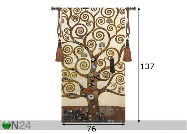 Seinavaip Gobelään Klimt Tree 76x137 cm mõõdud