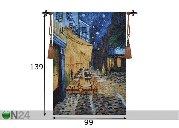 Seinavaip Van Gogh Night Café 99x139 cm mõõdud