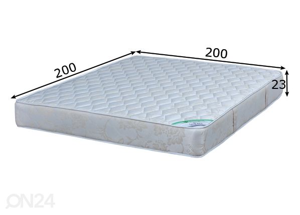 Stroma madrats Ortopeediline Ökoloogiline 200x200 cm mõõdud