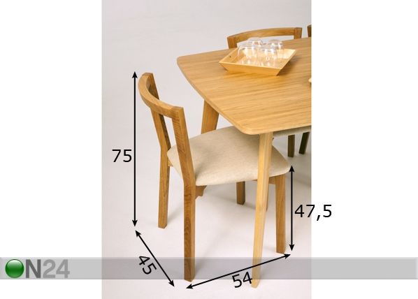 Toolide komplekt Cee Dining Chair H, 2 tk mõõdud