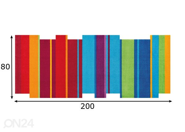 Vaip Dancing Steps multi 80x200 cm mõõdud
