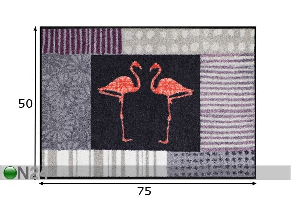 Vaip Flamingo Talk 50x75 cm mõõdud