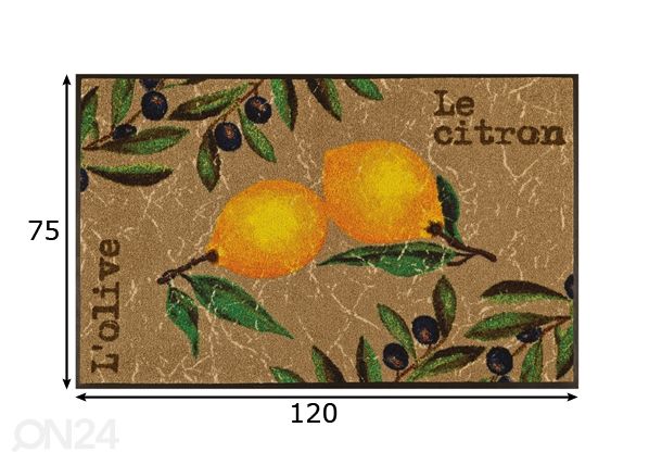 Vaip Le Citron 75x120 cm mõõdud