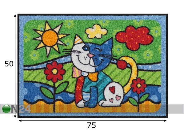 Vaip Pop Art Cat 50x75 cm mõõdud