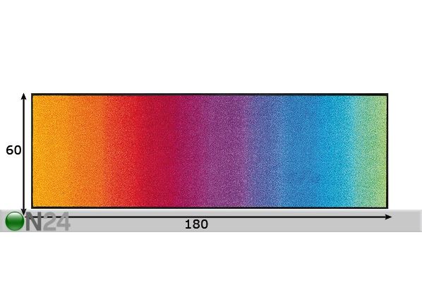 Vaip Rainbow 60x180 cm mõõdud