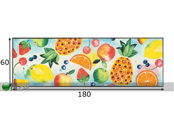 Vaip Tutti Frutti 60x180 cm mõõdud