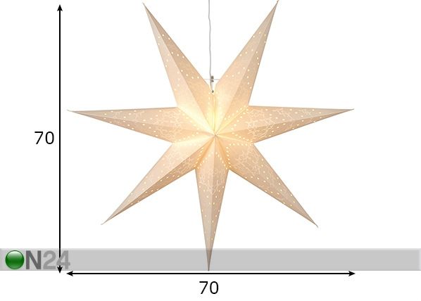Valge täht Sensy 70 cm mõõdud