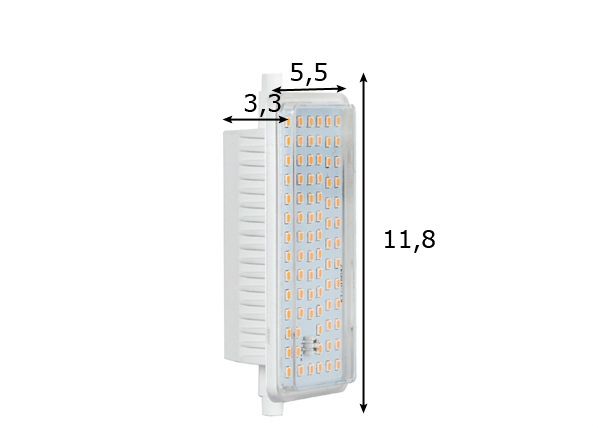 Valgusvoo reguleerimisega LED elektripirn R7S mõõdud