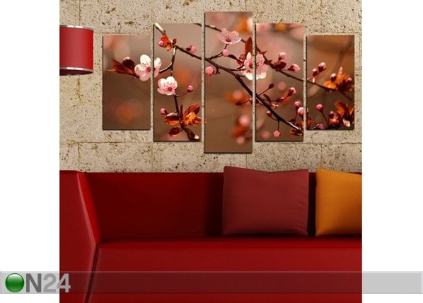 Viieosaline seinapilt Blossom 100x60 cm