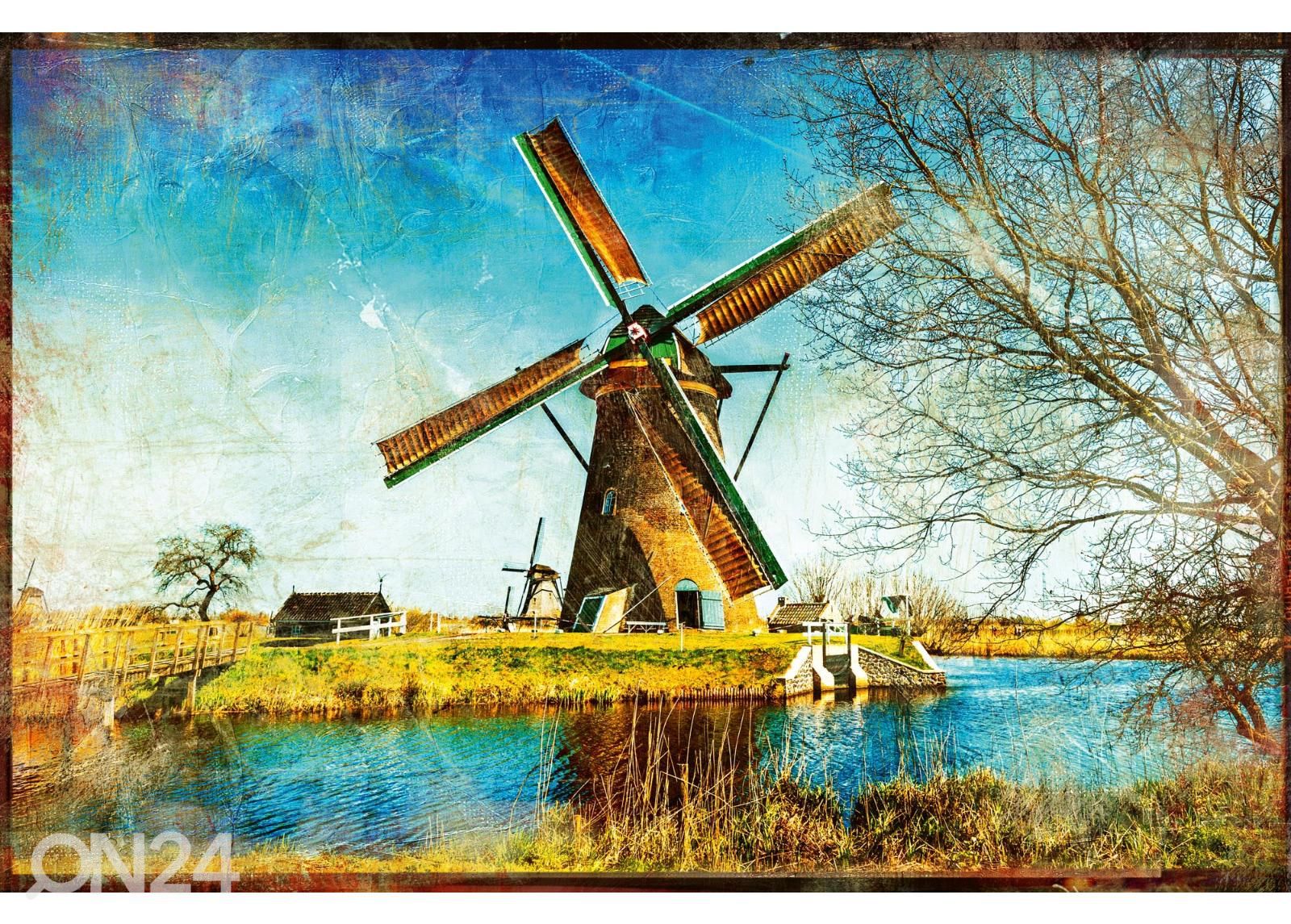 Fliis fototapeet Windmills Of Holland suurendatud
