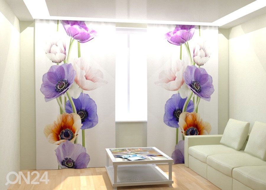 Fotokardinad Colourful Flower 300x260 cm suurendatud