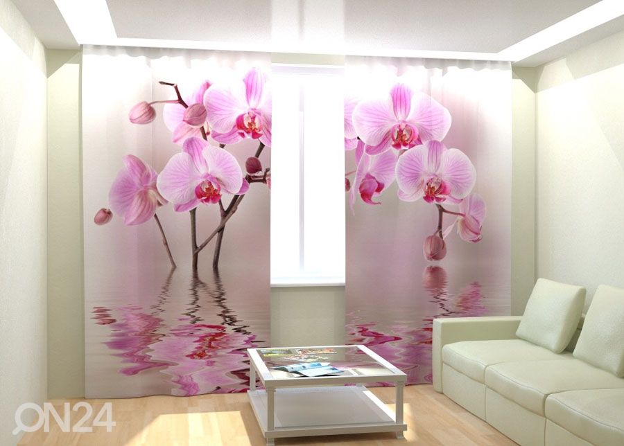 Fotokardinad Orchid on the water 300x260 cm suurendatud