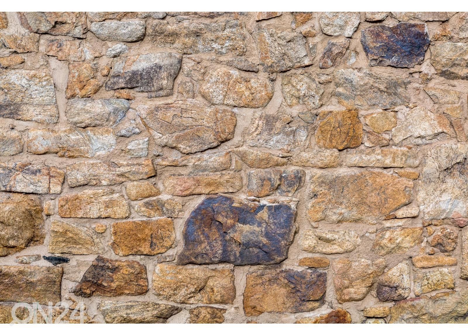 Isekleepuv fototapeet Texture Of Old Stone Wall  suurendatud