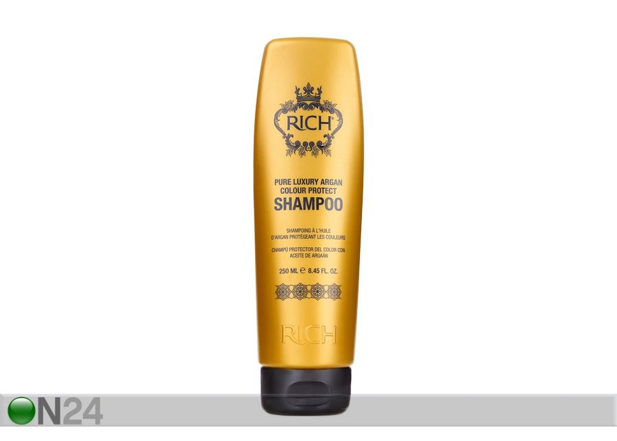 Juuksevärvi kaitsev ja toitev šampoon RICH Pure Luxury 250ml suurendatud